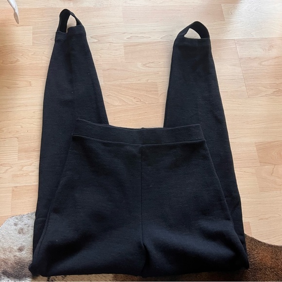 ROBERTO ROBLEDO Black Wool Blend Stirrup Pants Size Small - Picture 1 of 8